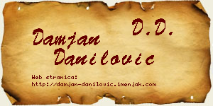 Damjan Danilović vizit kartica